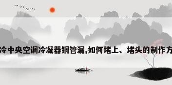 水冷中央空调冷凝器铜管漏,如何堵上、堵头的制作方法