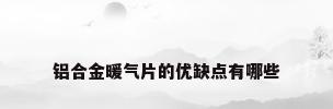 铝合金暖气片的优缺点有哪些
