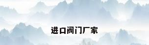 进口阀门厂家
