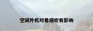 空调外机对着墙吹有影响