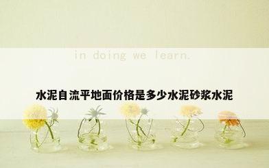 水泥自流平地面价格是多少水泥砂浆水泥