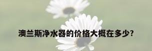 澳兰斯净水器的价格大概在多少?