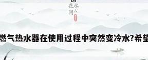 阿里斯顿燃气热水器在使用过程中突然变冷水?希望给点建议