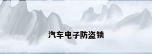 汽车电子防盗锁