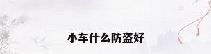 小车什么防盗好