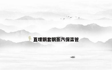 直埋钢套钢蒸汽保温管