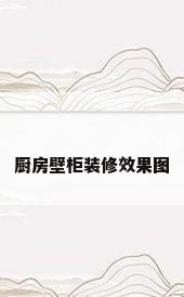 厨房壁柜装修效果图