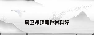 厨卫吊顶哪种材料好