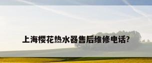 上海樱花热水器售后维修电话?