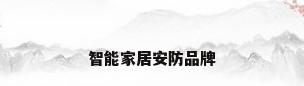 智能家居安防品牌