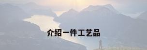 介绍一件工艺品
