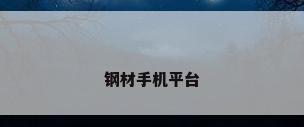 钢材手机平台