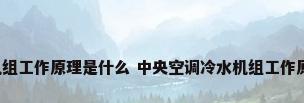 中央空调冷水机组工作原理是什么 中央空调冷水机组工作原理介绍_百度...