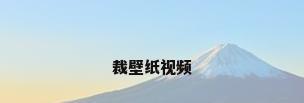 裁壁纸视频