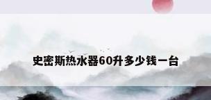 史密斯热水器60升多少钱一台