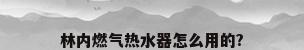 林内燃气热水器怎么用的?