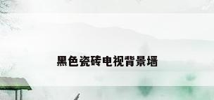 黑色瓷砖电视背景墙