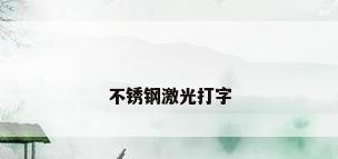 不锈钢激光打字