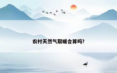 农村天然气取暖合算吗?