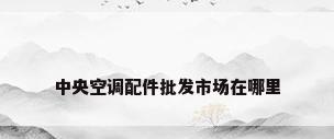 中央空调配件批发市场在哪里