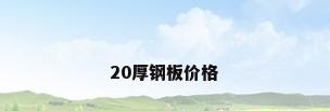 20厚钢板价格