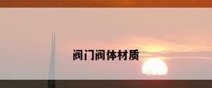 阀门阀体材质