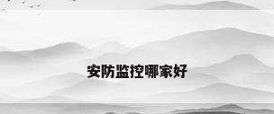 安防监控哪家好