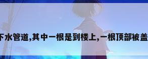 卫生间有两根一下水管道,其中一根是到楼上,一根顶部被盖住了。_百度知...