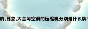 ...美的,日立,大金等空调的压缩机分别是什么牌子的?