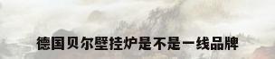 德国贝尔壁挂炉是不是一线品牌