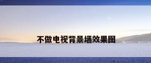 不做电视背景墙效果图