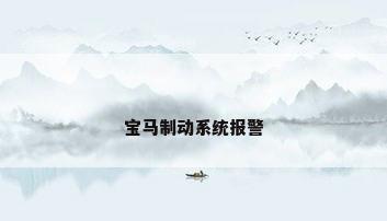 宝马制动系统报警