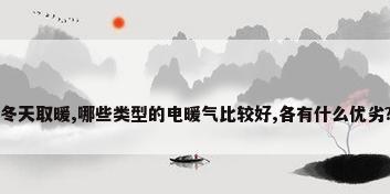 冬天取暖,哪些类型的电暖气比较好,各有什么优劣?