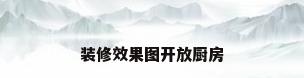 装修效果图开放厨房