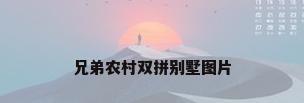 兄弟农村双拼别墅图片
