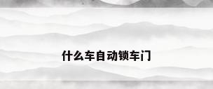 什么车自动锁车门