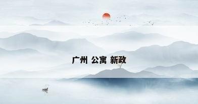 广州 公寓 新政