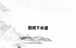 厨房下水通
