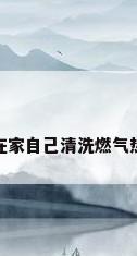 如何在家自己清洗燃气热水器