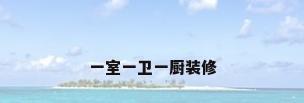 一室一卫一厨装修