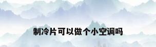 制冷片可以做个小空调吗