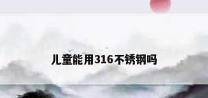 儿童能用316不锈钢吗
