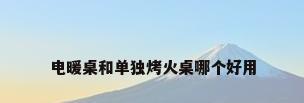 电暖桌和单独烤火桌哪个好用