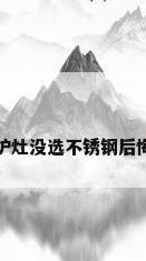 炉灶没选不锈钢后悔